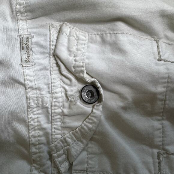Vintage 00s UNION BAY White Low Rise Cotton Cargo Capris Pants Y2K Indie Glam 7 - Picture 5 of 5
